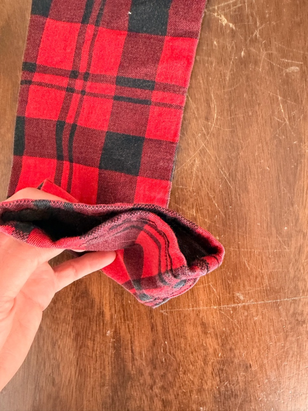 Black heart Red & Black Plaid Skinny Pants with Zip and Patch Details - Picture 7 of 9